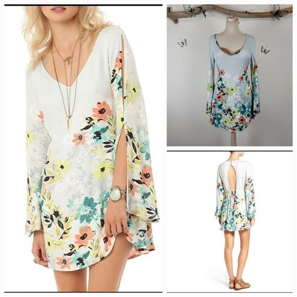 O'Neil penny woven sleeved floral dress - Picture 1 of 12